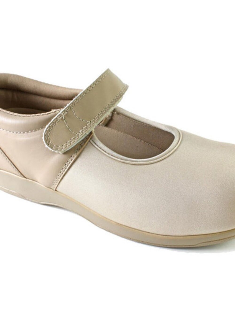 Pedors  Women's Mary Jane Shoe, Beige  Size 7.5 WW